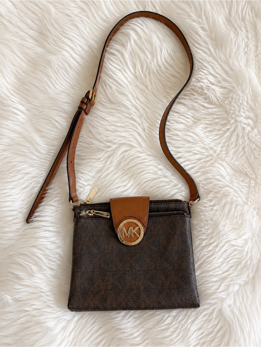 Michael Kors MK Monogram Crossbody Bag